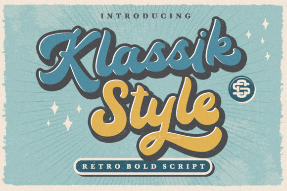 Klassik Style: The Retro Bold Script Font That Elevates Vintage Designs