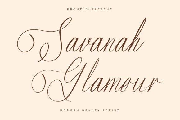 Savanah Glamour: A Luxurious Script Font for Creative Projects